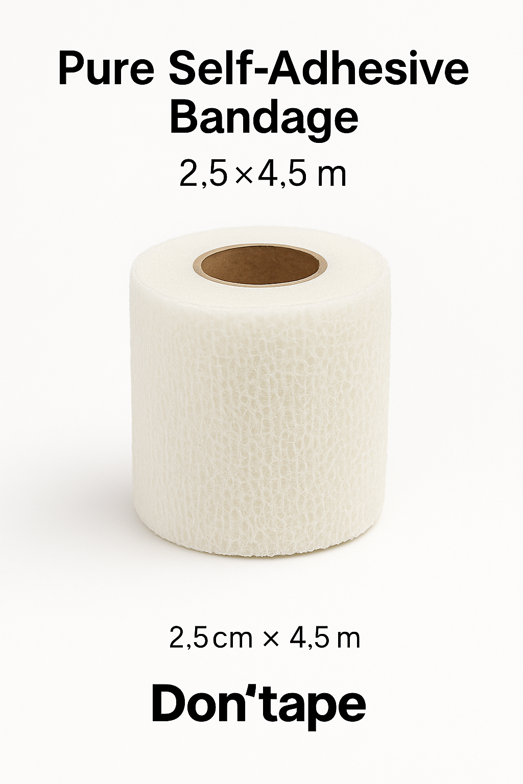 Pure Self-Adhesive Bandage 2.5 cm ×4.5 m – Don’tape